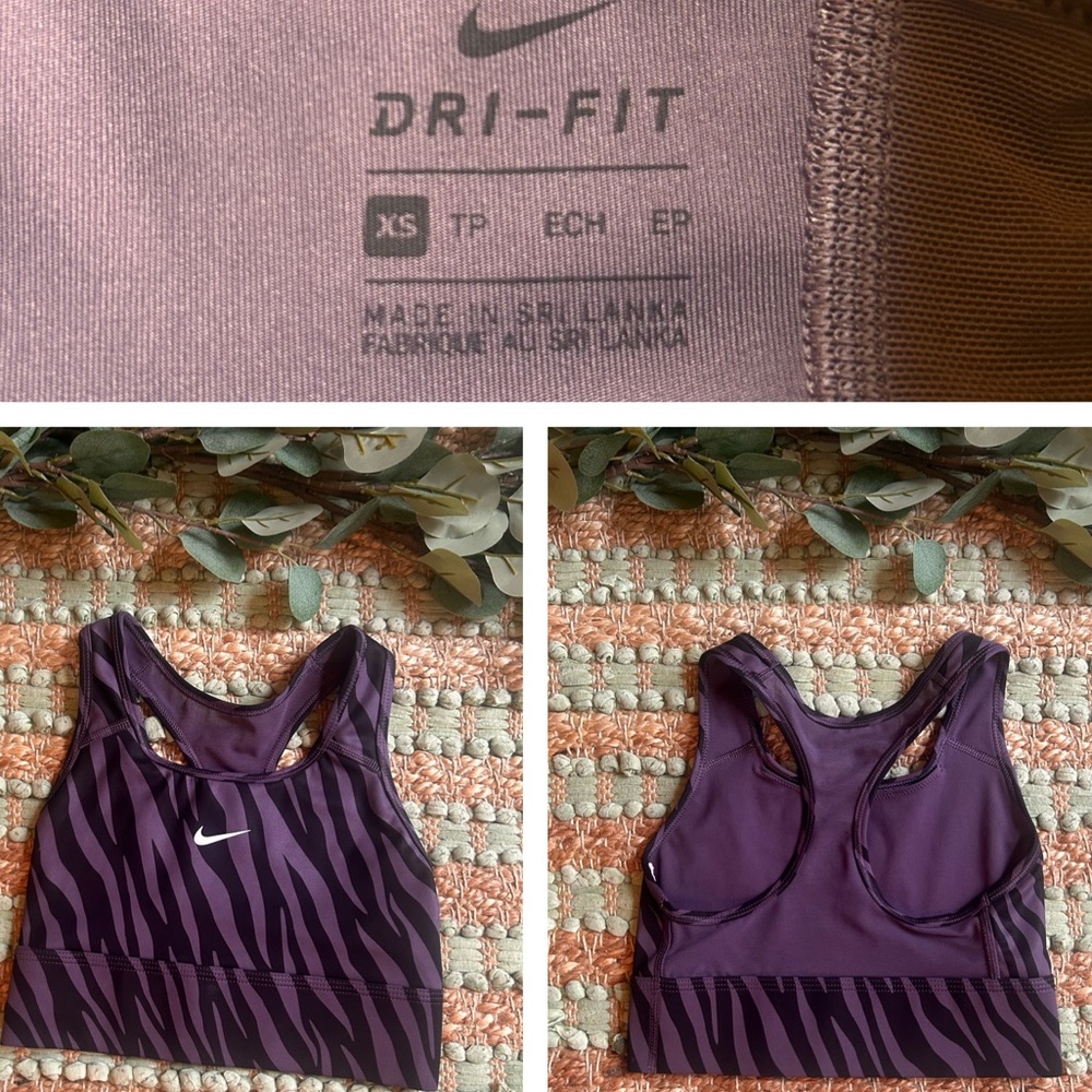 Nike Sports Bra Purple Zebra